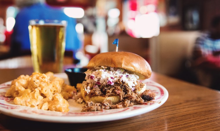 BBQ meal at Midwood Smokehouse