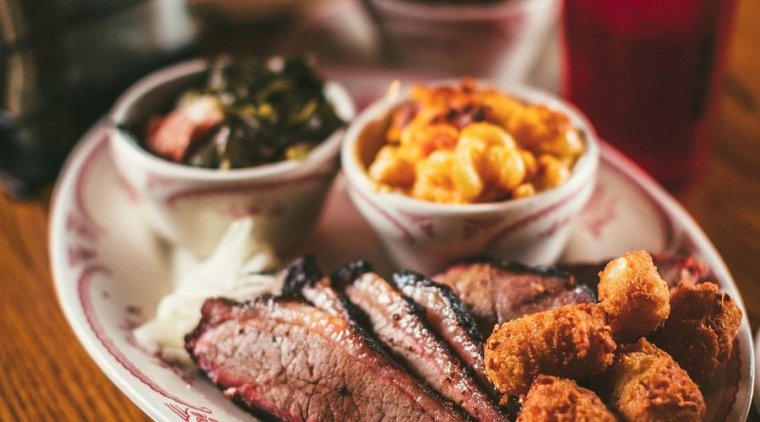 Brisket meal at Midwood Smokehouse