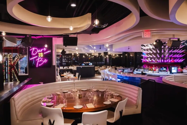STK Steakhouse interior in Uptown Charlotte, North Carolina