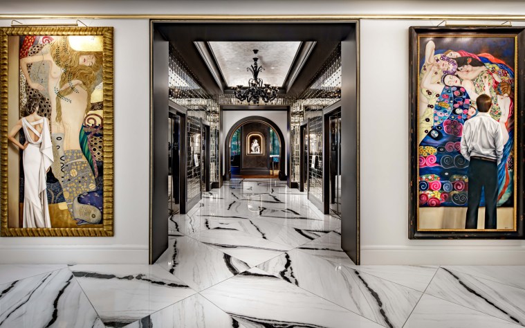 Common area with artwork at the Grand Bohemian Hotel in Uptown Charlotte, NC